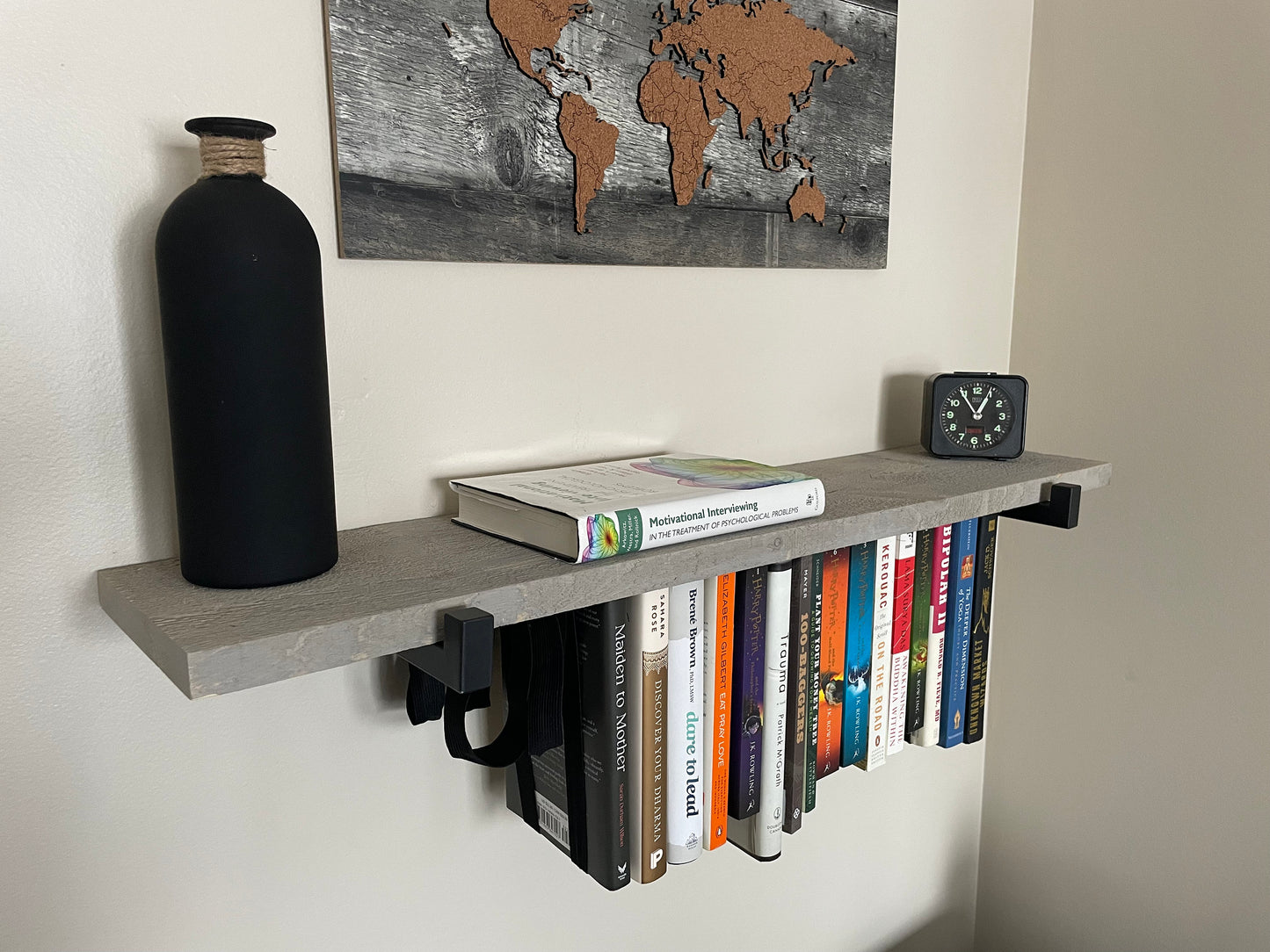 Rustic Hanging Bookshelf