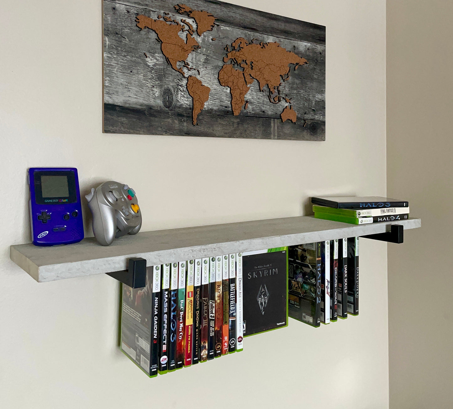 Magnetic Hanging Video Game Display Shelf
