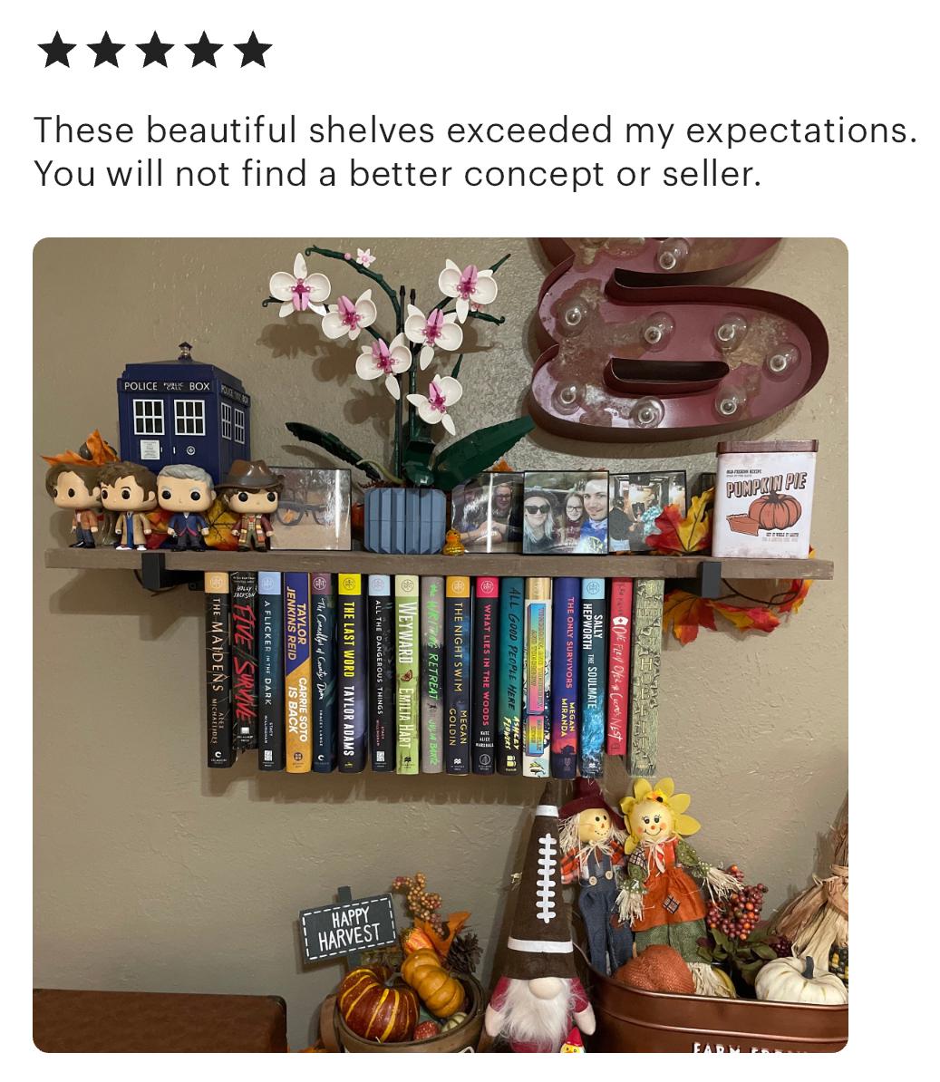 Rustic Hanging Bookshelf