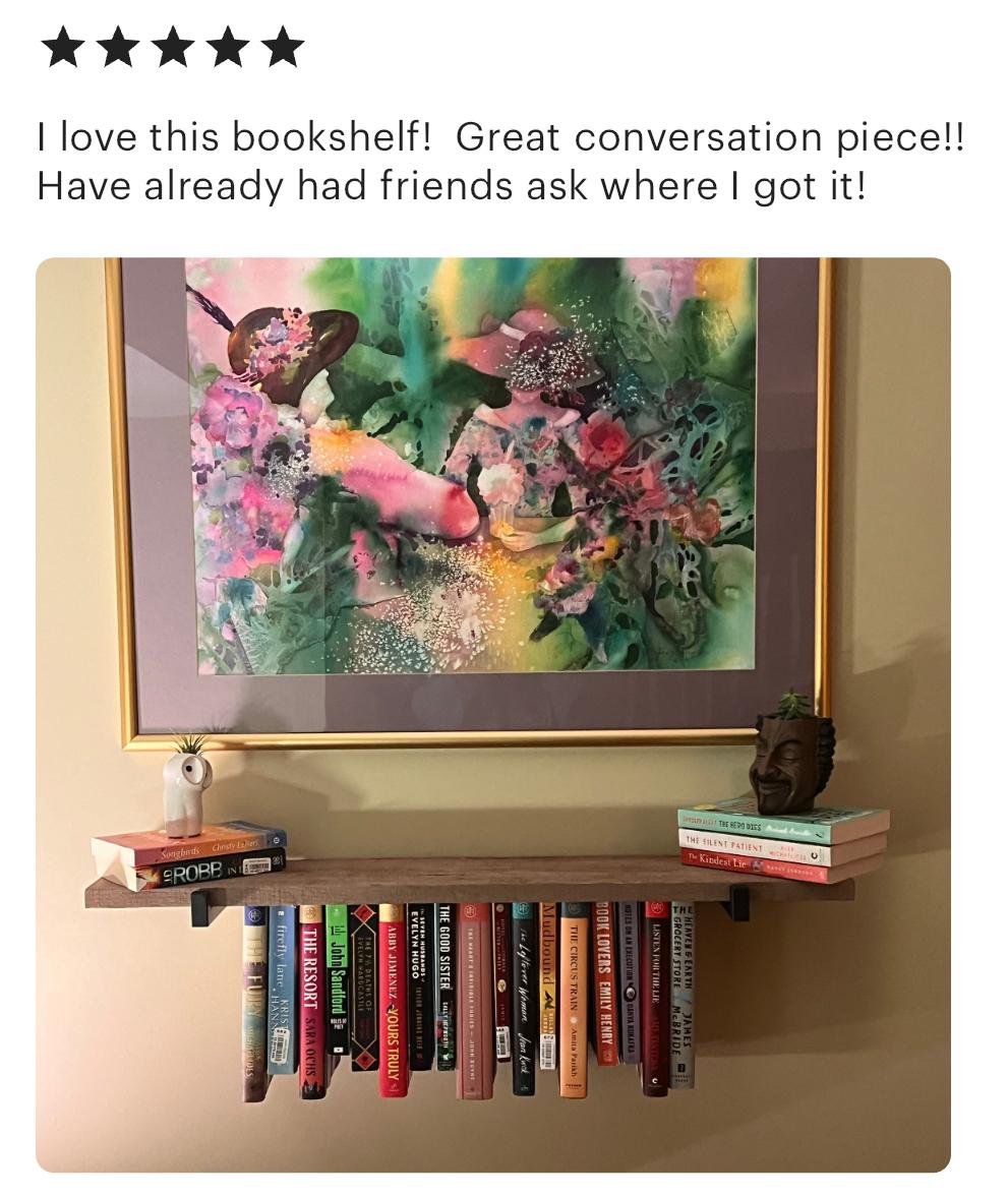 Rustic Hanging Bookshelf