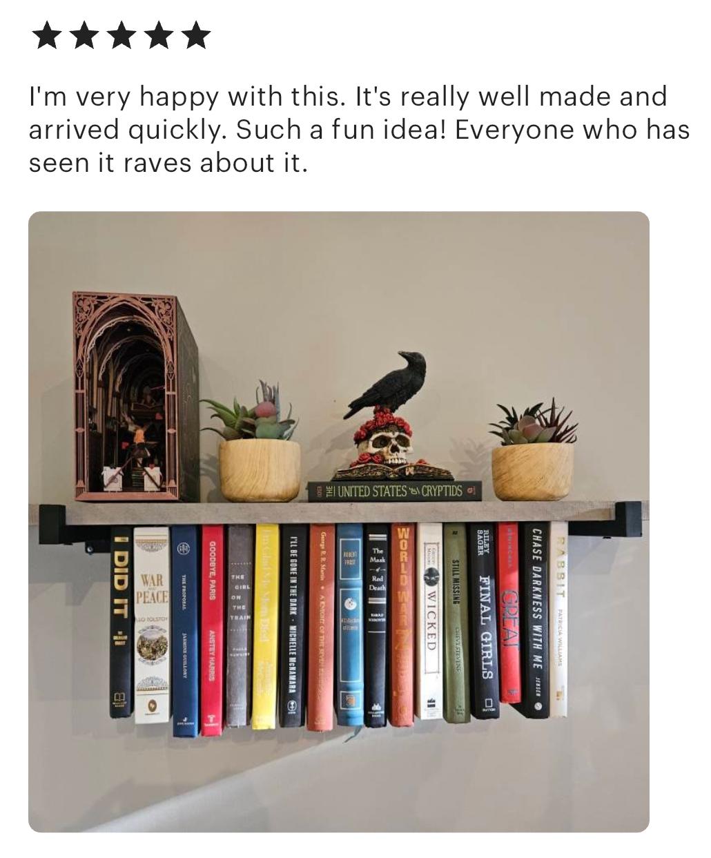 Rustic Hanging Bookshelf